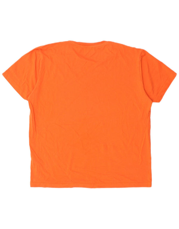 DIESEL Boys T-Shirt Top 15-16 Years Large Orange Cotton