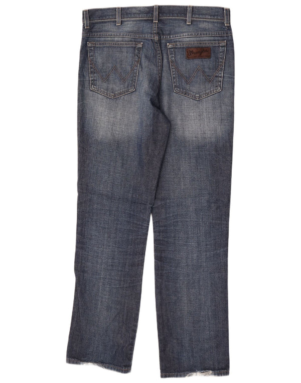 Wrangler Mens Texas Straight Jeans W36 L34 Blue Cotton