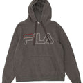 FILA Mens Graphic Hoodie Jumper Medium Grey Cotton Vintage Fila and Second-Hand Fila from Messina Hembry 