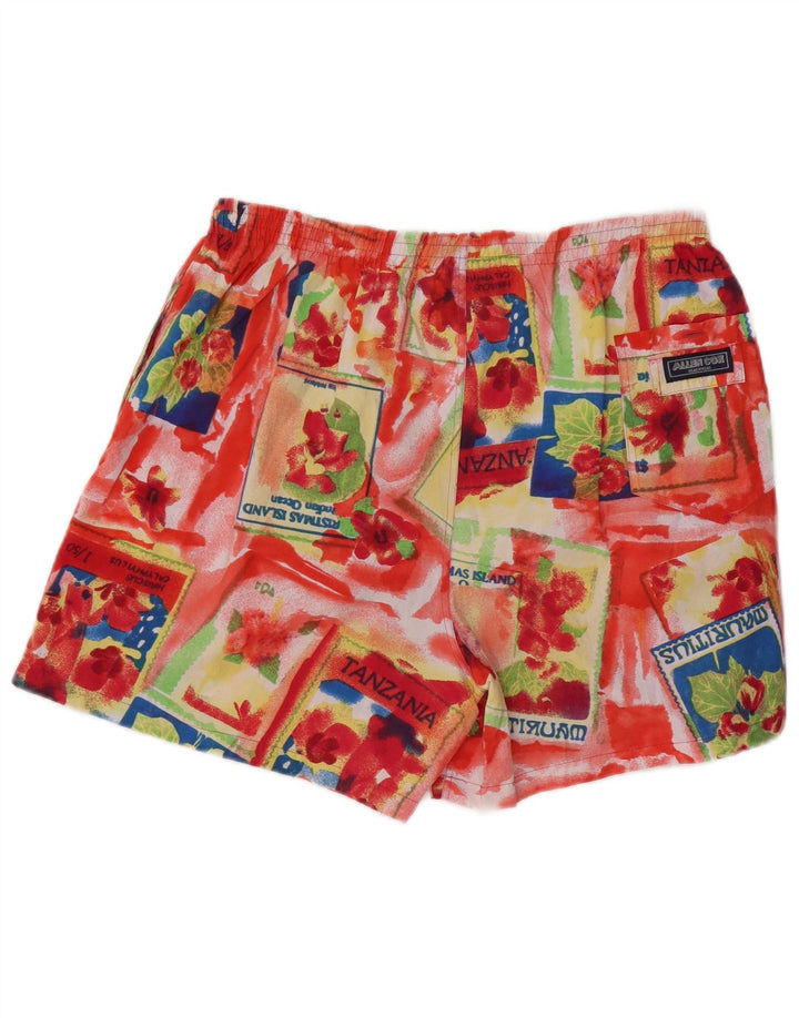 Allen Cox Mens Swimming Shorts 2XL Multicoloured Floral Polyamide