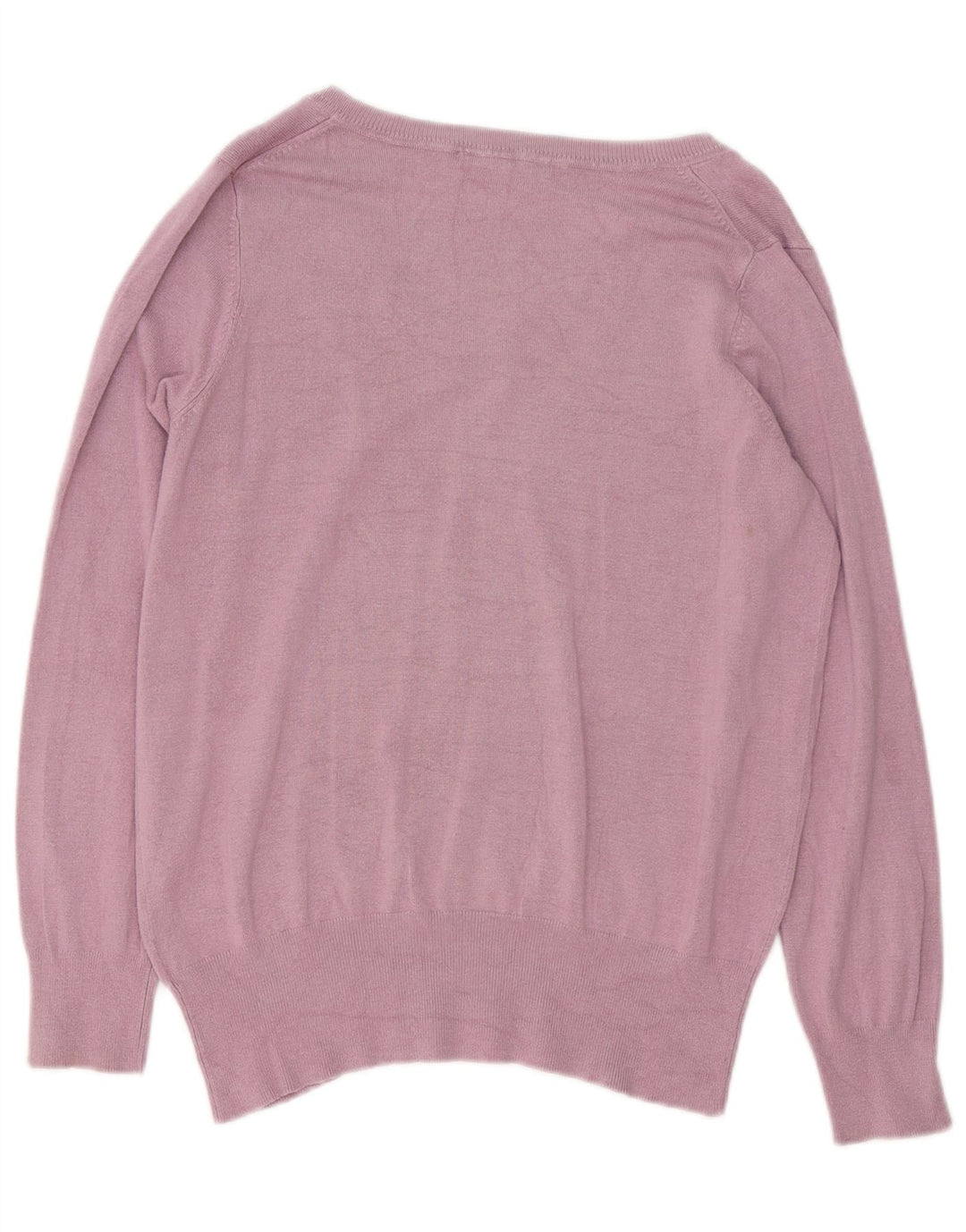Marks & Spencer Womens V-Neck Jumper Sweater UK 16 Large Purple
