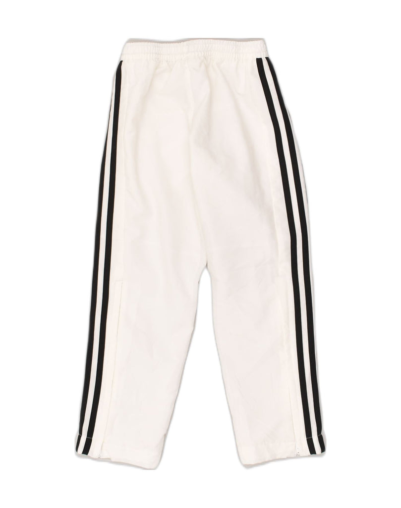 ADIDAS Boys Climalite Tracksuit Trousers 5-6 Years 2XS White | Vintage Adidas | Thrift | Second-Hand Adidas | Used Clothing | Messina Hembry 