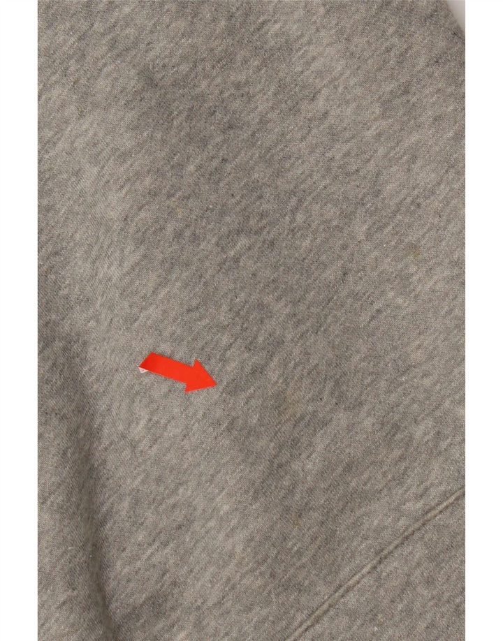 Nike Mens Graphic Hoodie Jumper Medium Grey Flecked Cotton