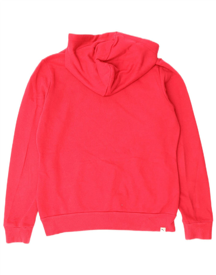 PUMA Womens Graphic Hoodie Jumper UK 10 Small Red Cotton