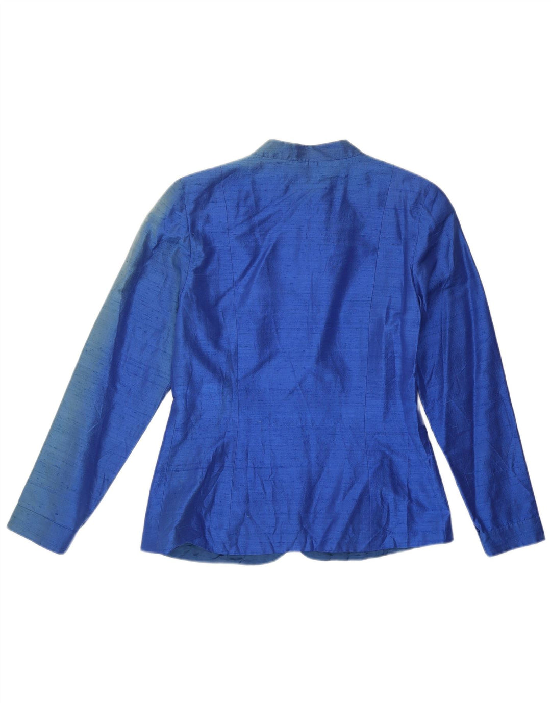 Vintage Womens Blazer Jacket UK 12 Medium Blue Silk