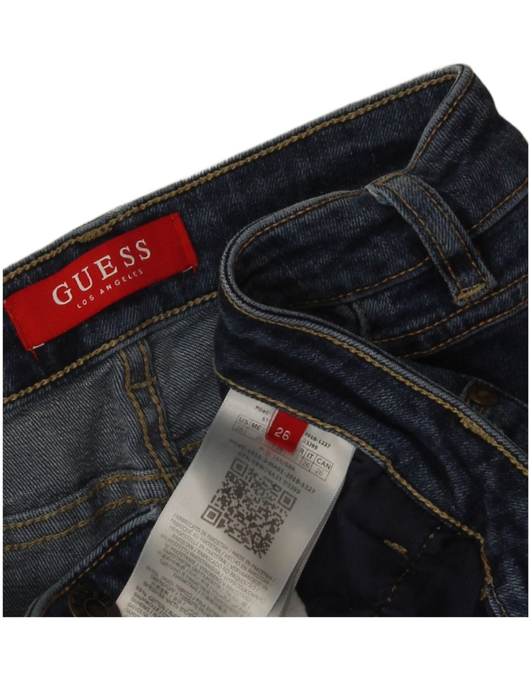 Guess Womens Skinny Jeans W26 L31 Blue Cotton