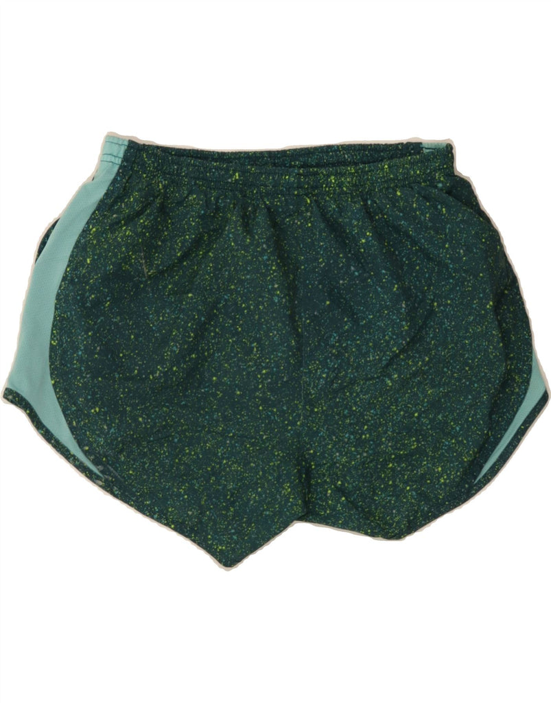 NIKE Womens Sport Shorts UK 10 Small  Green Spotted Polyester Vintage Nike and Second-Hand Nike from Messina Hembry 