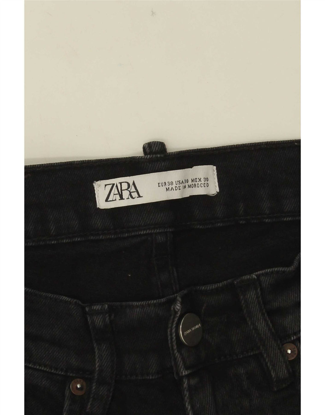 Zara Mens Slim Jeans EU 38 Small W30 L31 Black