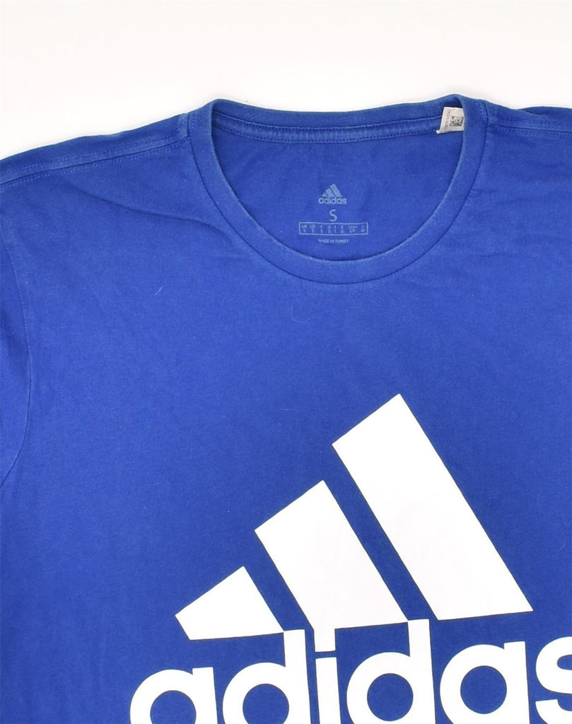 ADIDAS Mens Graphic T-Shirt Top Small Blue Cotton | Vintage Adidas | Thrift | Second-Hand Adidas | Used Clothing | Messina Hembry 