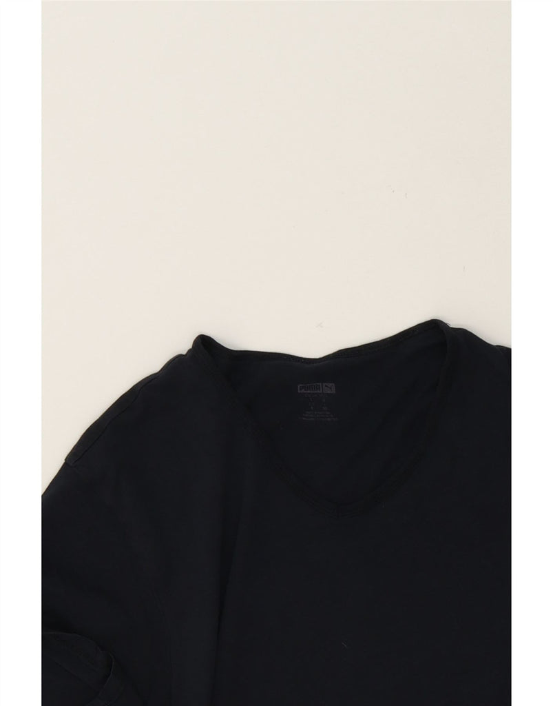 PUMA Mens T-Shirt Top Large Navy Blue Cotton Vintage Puma and Second-Hand Puma from Messina Hembry 