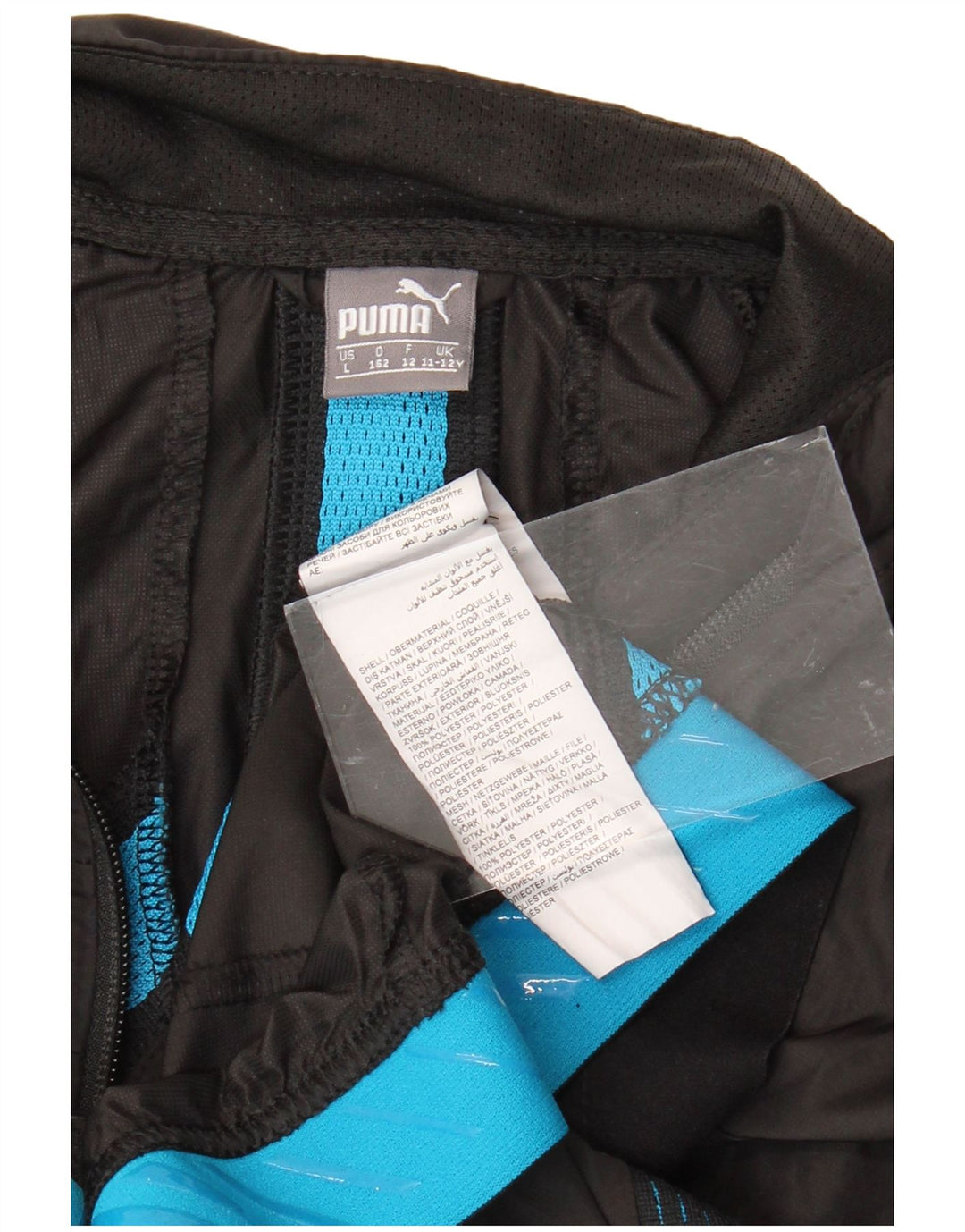 PUMA Boys Tracksuit Top Jacket 11-12 Years Black Polyester