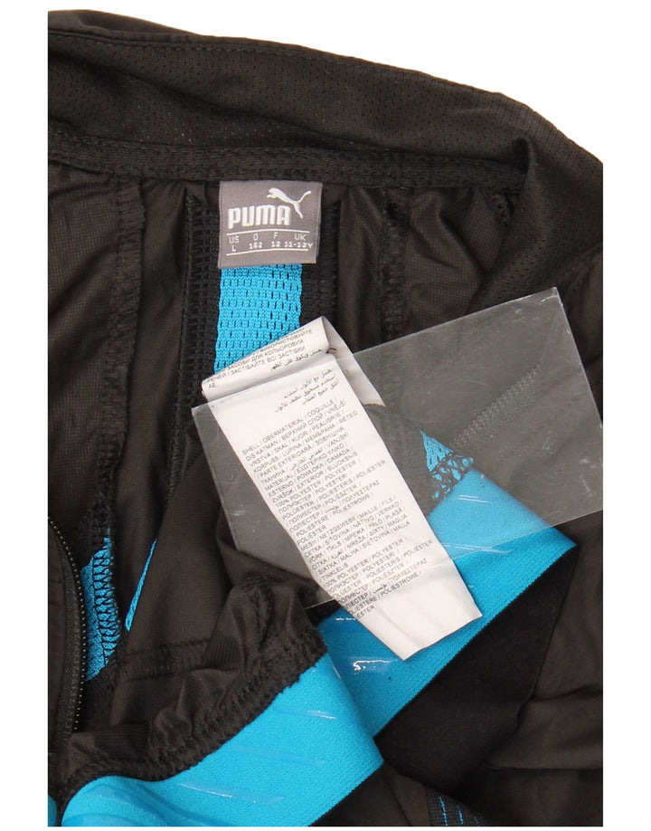 PUMA Boys Tracksuit Top Jacket 11-12 Years Black Polyester