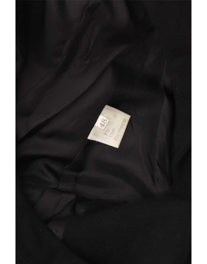 Vintage Womens 2 Button Blazer Jacket IT 48 XL Black Wool