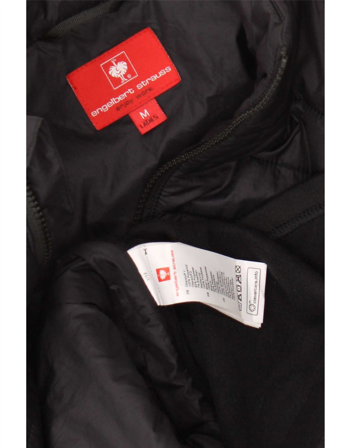 Engelbert Strauss Womens Padded Jacket UK 14 Medium Black Colourblock