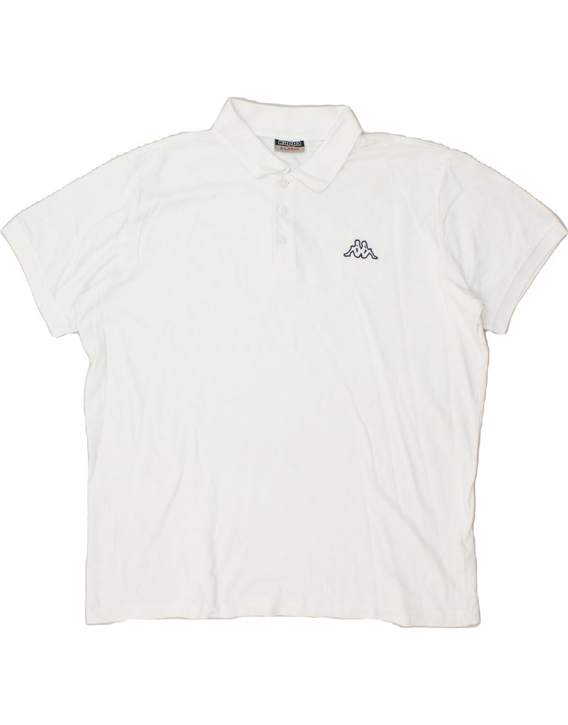 KAPPA Mens Polo Shirt XL White Cotton | Vintage Kappa | Thrift | Second-Hand Kappa | Used Clothing | Messina Hembry 