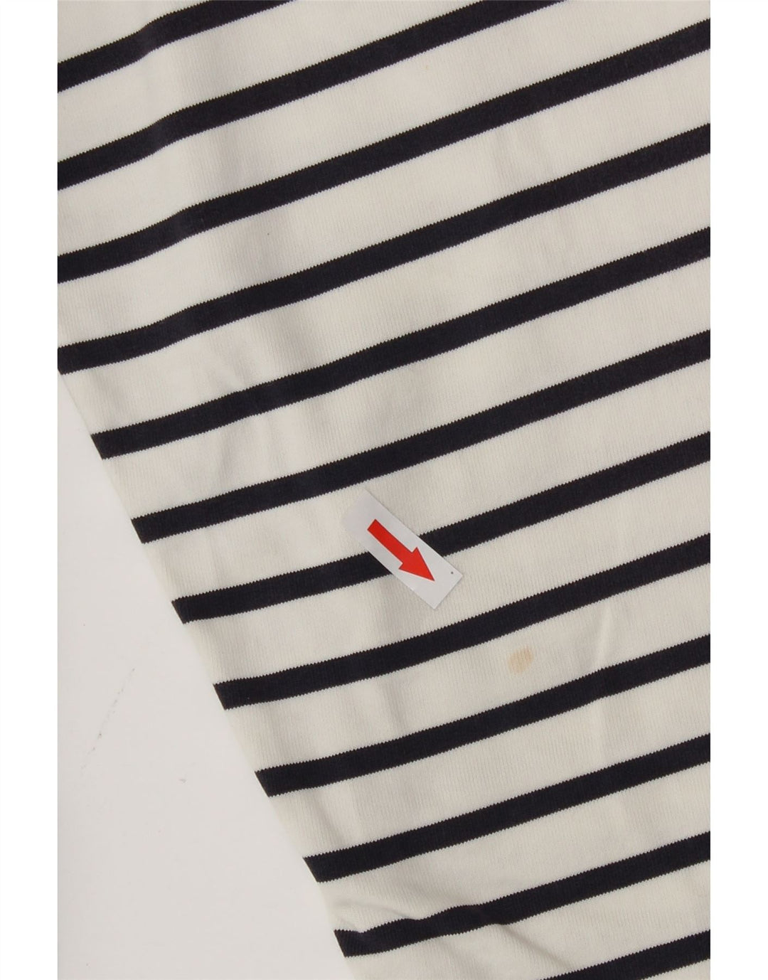 Joules Womens Button Neck Sweatshirt Jumper UK 16 Large White Striped
