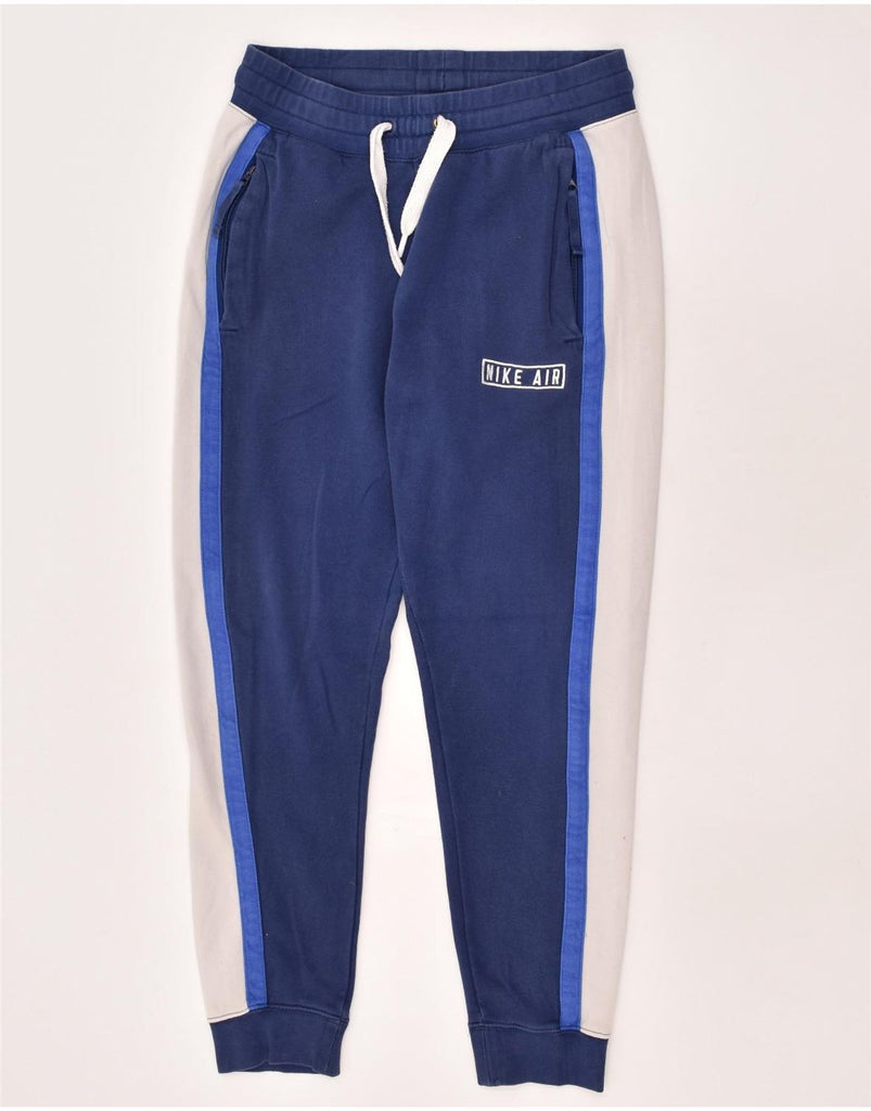 NIKE Mens Air Tracksuit Trousers Joggers Small Navy Blue Colourblock | Vintage Nike | Thrift | Second-Hand Nike | Used Clothing | Messina Hembry 