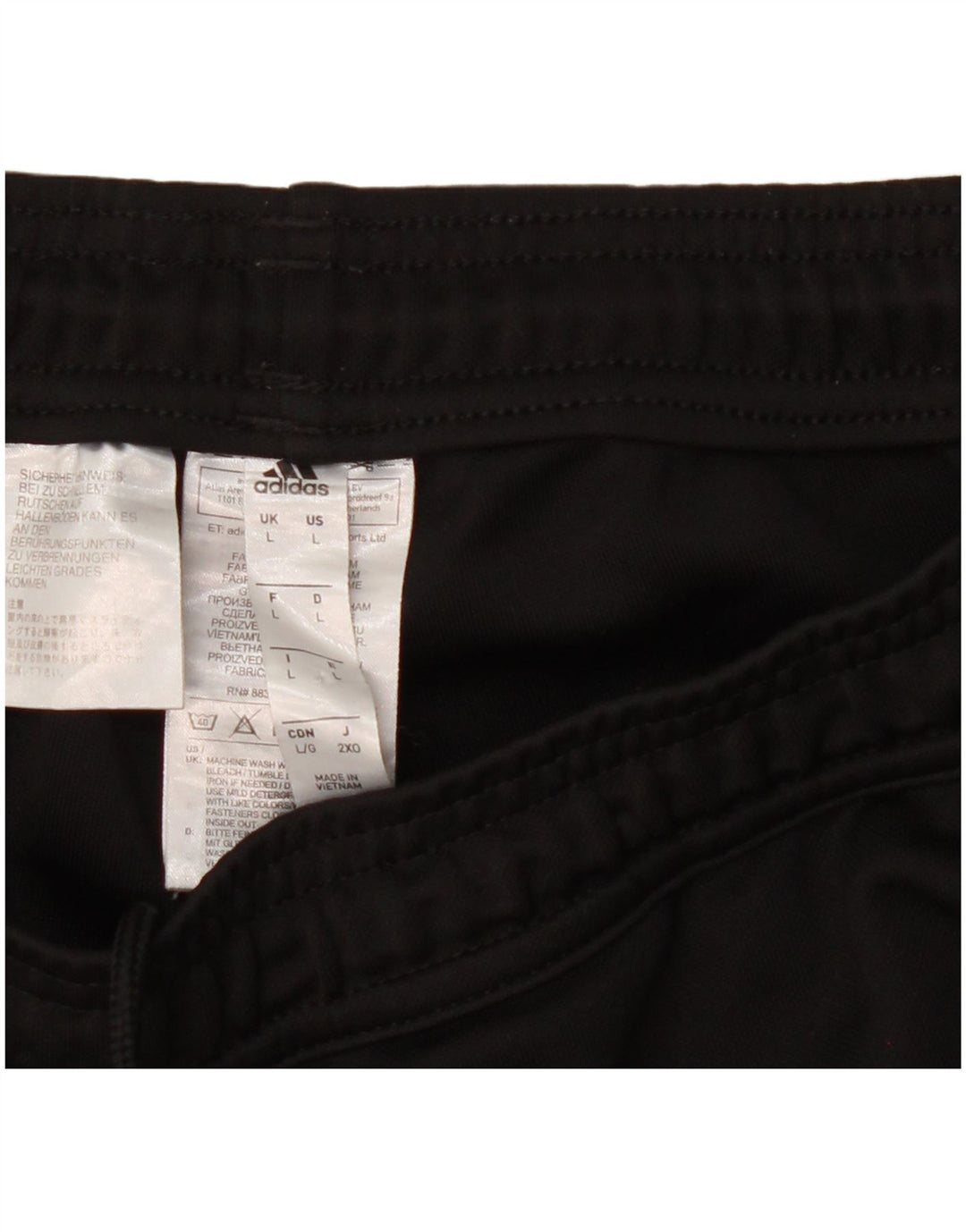 Adidas Mens Tracksuit Trousers Large Black Polyester