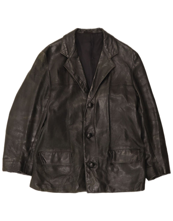 Vintage Mens Leather Jacket UK 38 Medium Black