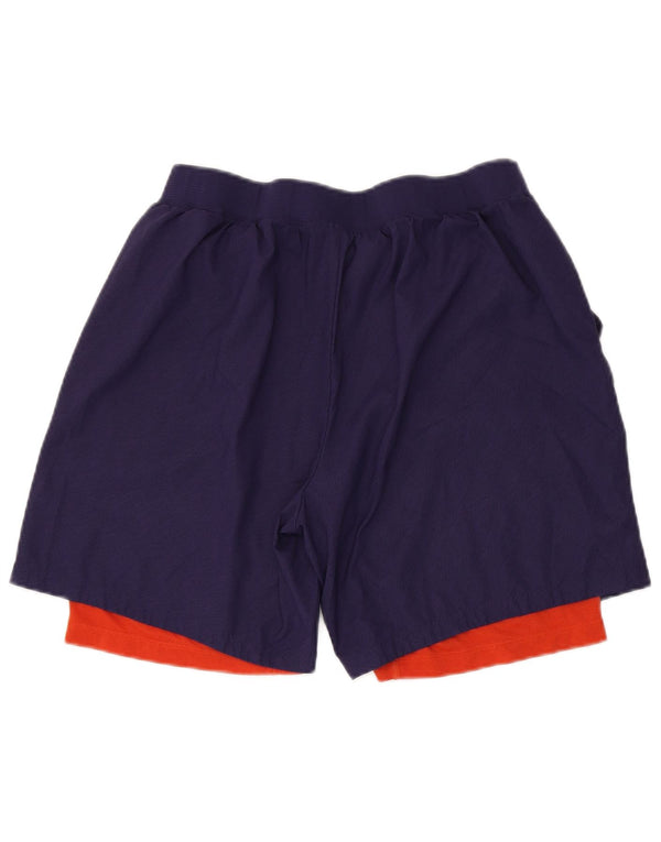 Asics Mens Sport Shorts XL  Navy Blue Colourblock Polyester