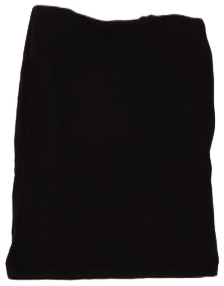 Zara Womens Vest Top UK 14 Medium Black Cotton