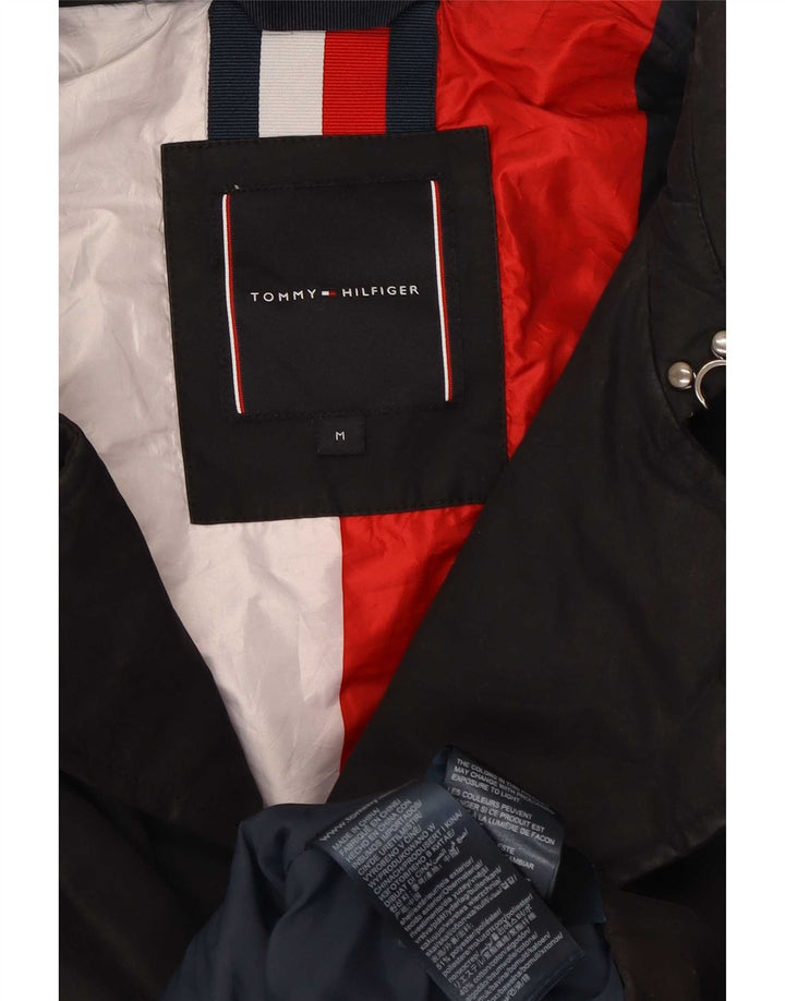 Tommy Hilfiger Mens Overcoat UK 38 Medium Black Polyester