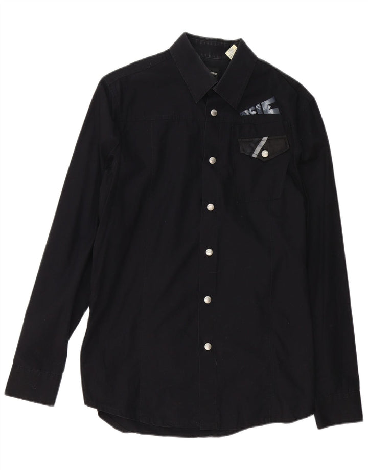 ENERGIE Mens Shirt Small Black Cotton
