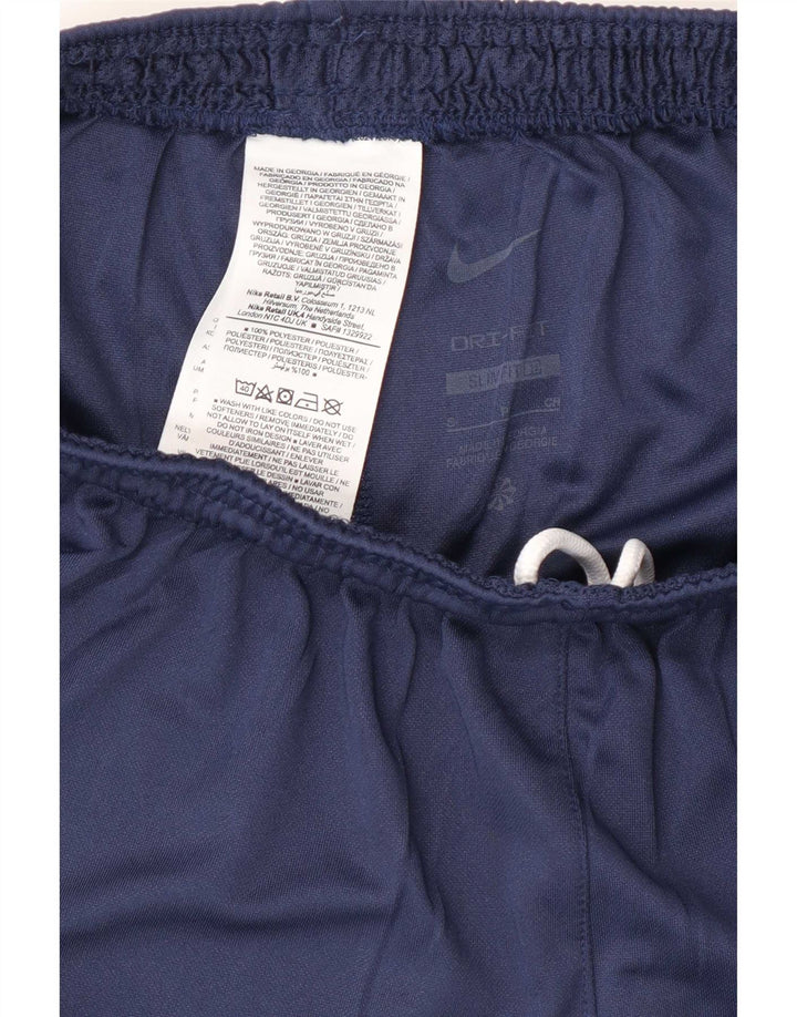 Nike Mens Dri Fit Slim Sport Shorts Small Navy Blue Polyester