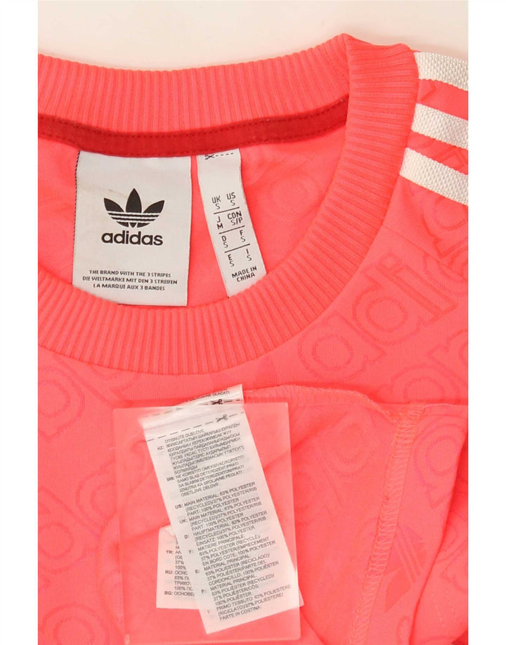 Adidas Mens Graphic T-Shirt Top Small Pink Polyester