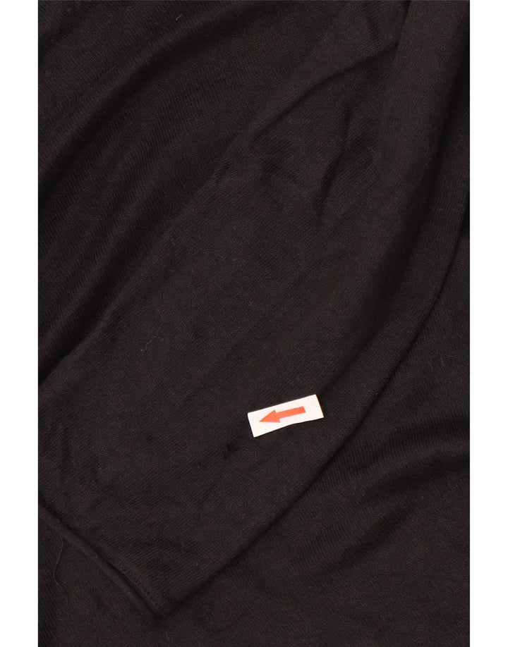 Zara Mens Top Long Sleeve Large Black Cotton