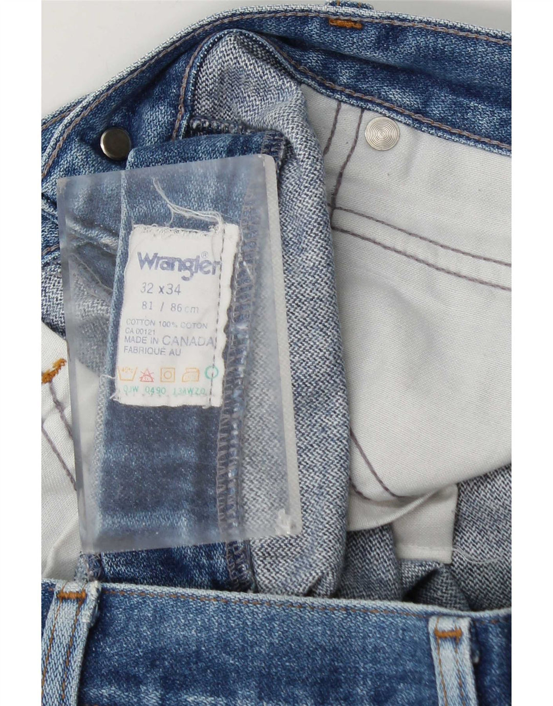 Wrangler Mens Straight Jeans W32 L31 Blue Cotton