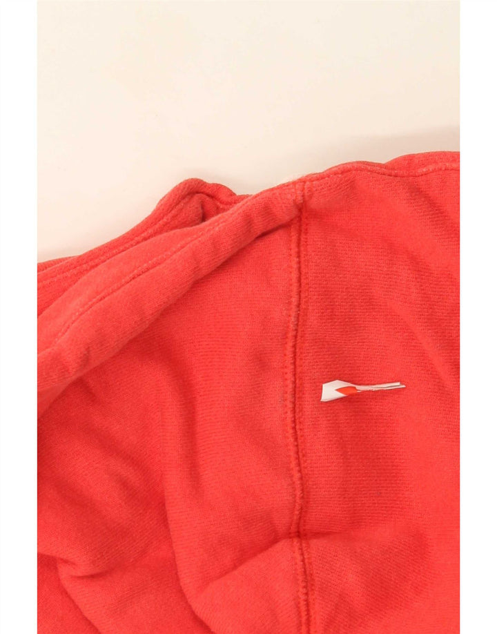Nike Womens Zip Hoodie Sweater UK 14 Medium Red Cotton