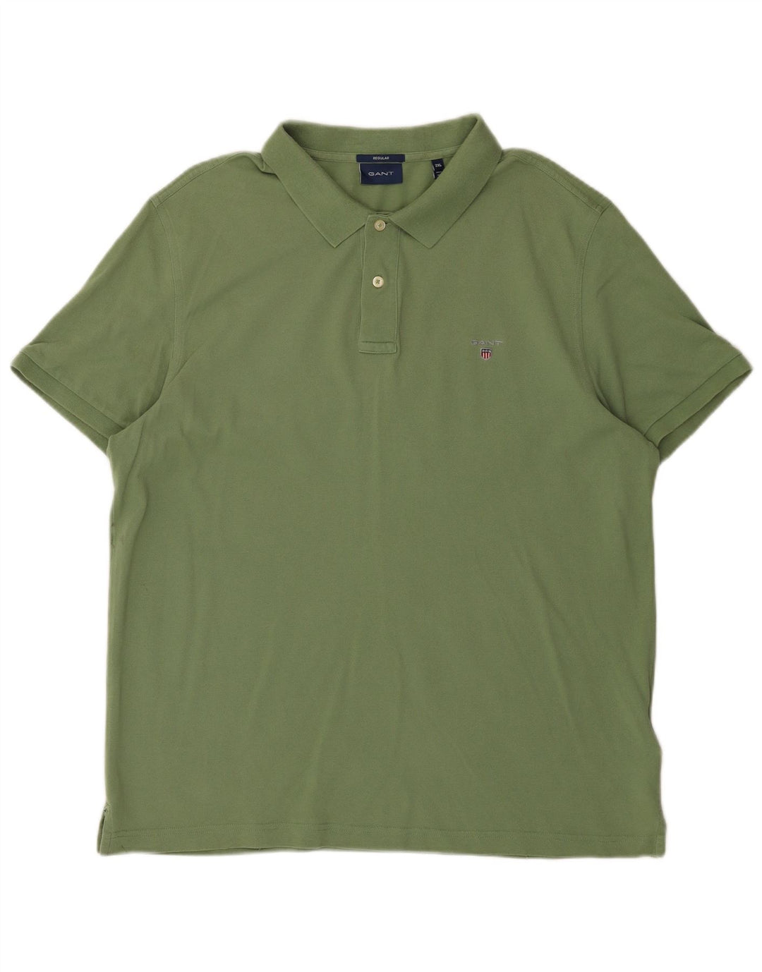Gant Mens Regular Polo Shirt 2XL Khaki Cotton