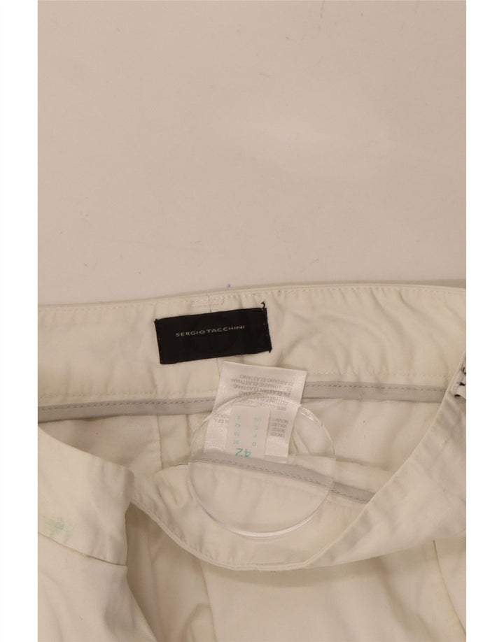 SERGIO TACCHINI Womens Casual Shorts US 8 Medium W30  Off White Cotton Vintage Sergio Tacchini and Second-Hand Sergio Tacchini from Messina Hembry 