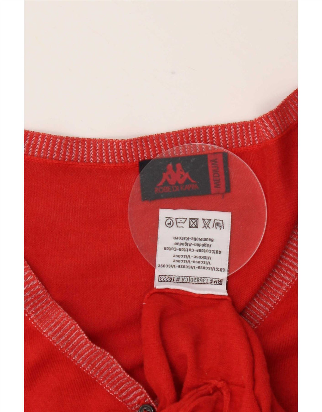Kappa Womens Cardigan Sweater UK 12 Medium Red Viscose