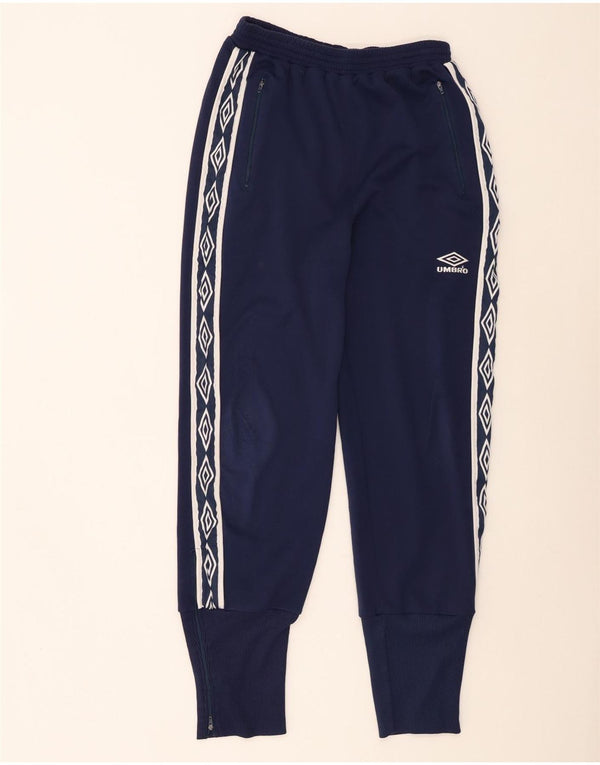 Umbro Mens Graphic Tracksuit Trousers Joggers Large  Navy Blue Polyester
