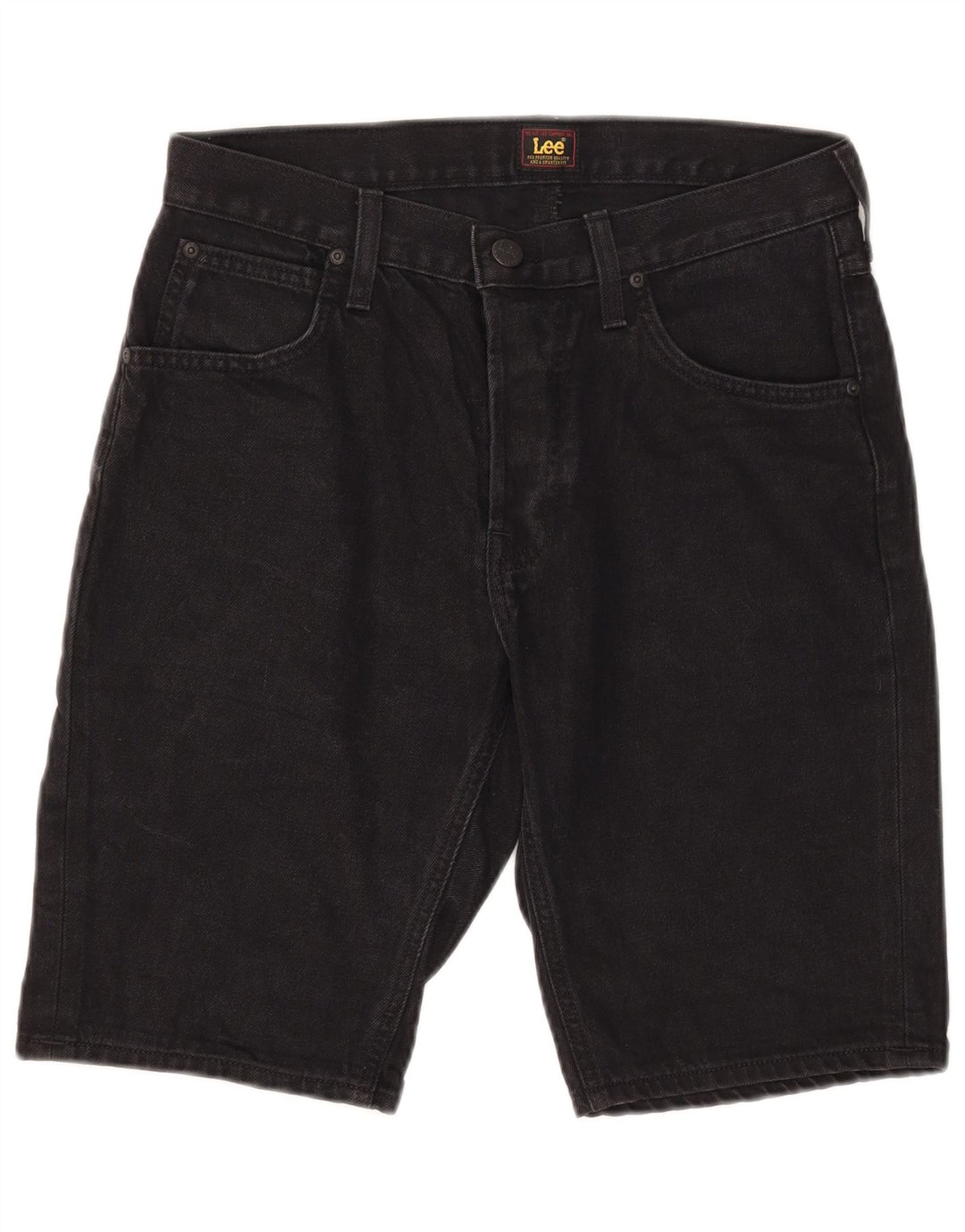 Lee Mens Denim Shorts W30 Medium Black Cotton