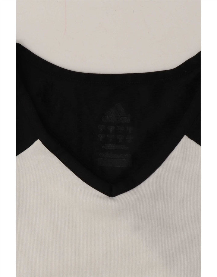Adidas Mens T-Shirt Top Small White Colourblock
