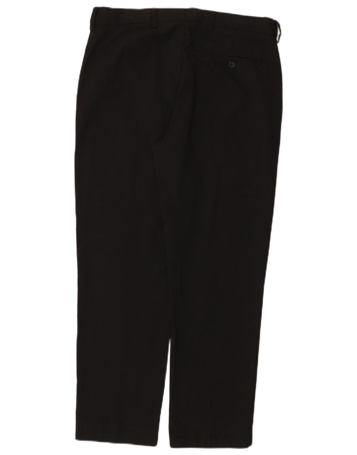 MARKS & SPENCER Mens Regular Fit Chino Trousers W34 L28 Black