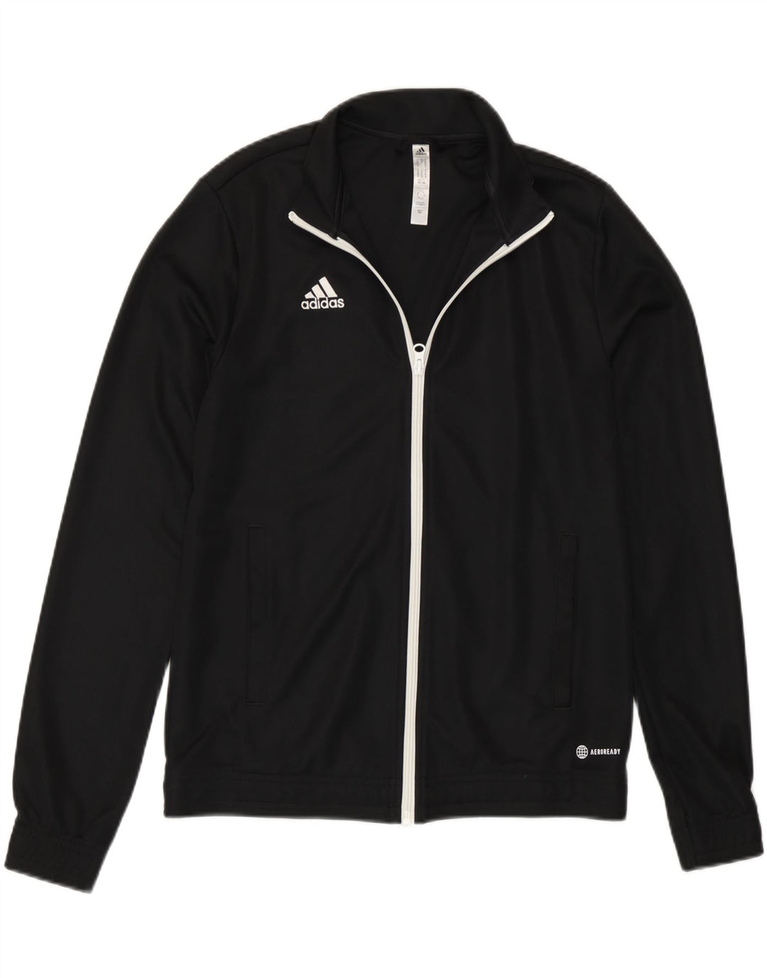 Adidas Womens Aeroready Tracksuit Top Jacket UK 12/14 Medium Black