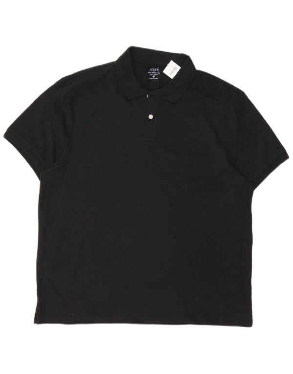 J. CREW Mens Polo Shirt XL Black Cotton