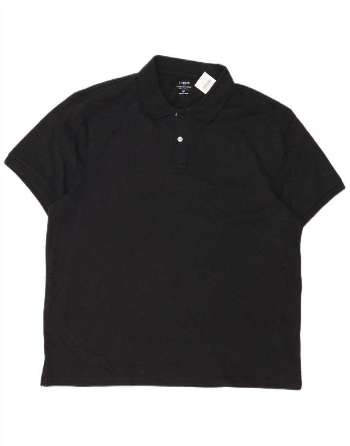 J. CREW Mens Polo Shirt XL Black Cotton
