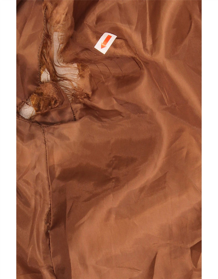 ZARA Womens Bomber Jacket UK 6 XS Brown Wool Vintage Zara and Second-Hand Zara from Messina Hembry 