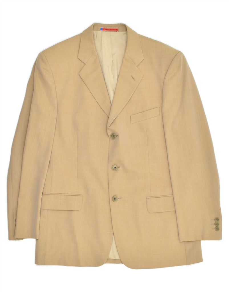 UNGARO Mens 2 Piece Suit IT 50 Large Beige Virgin Wool | Vintage Ungaro | Thrift | Second-Hand Ungaro | Used Clothing | Messina Hembry 