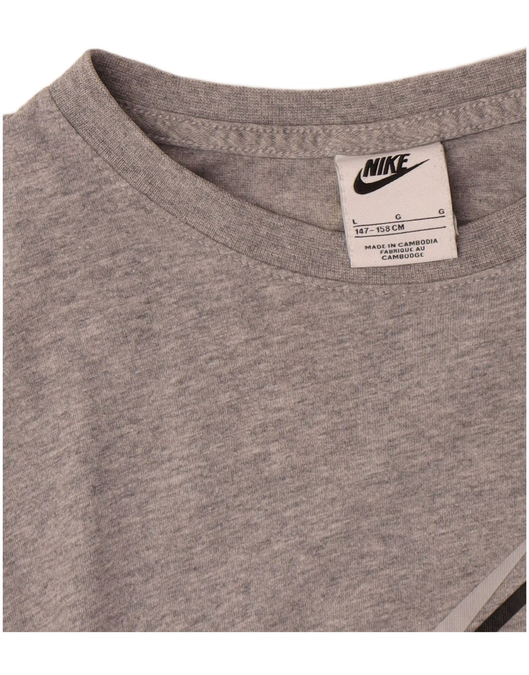 Nike Boys Graphic T-Shirt Top 12-13 Years Large Grey Flecked