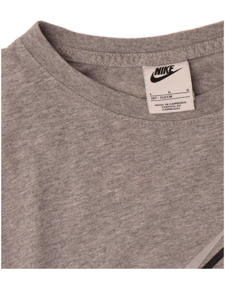 Nike Boys Graphic T-Shirt Top 12-13 Years Large Grey Flecked