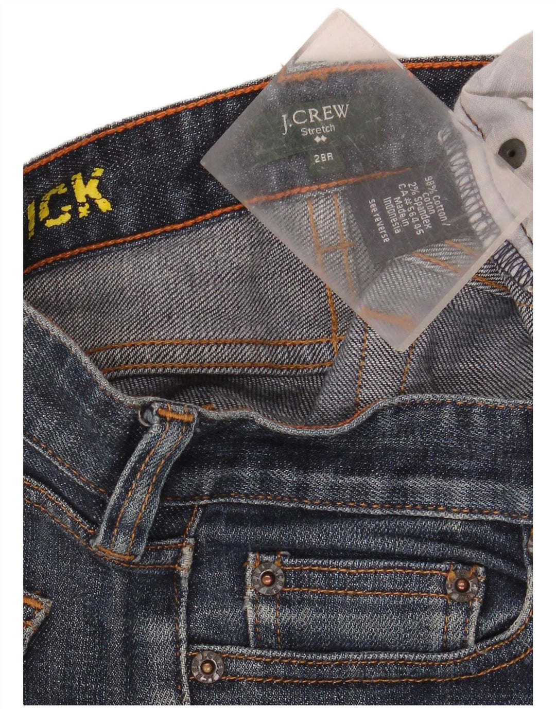 J. Crew Womens Matchstick Slim Jeans W28 L32 Navy Blue Cotton