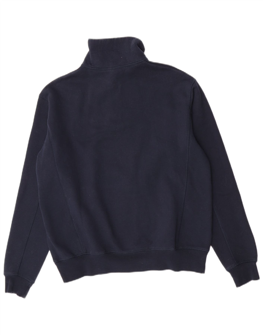Zara Mens Zip Neck Sweatshirt Jumper Small Navy Blue Polyester
