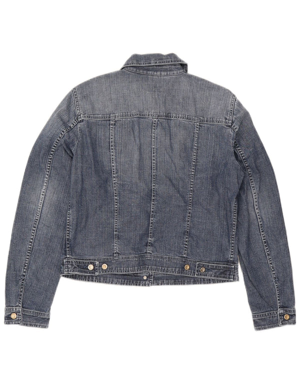 Trussardi Womens Denim Jacket UK 14 Medium Blue