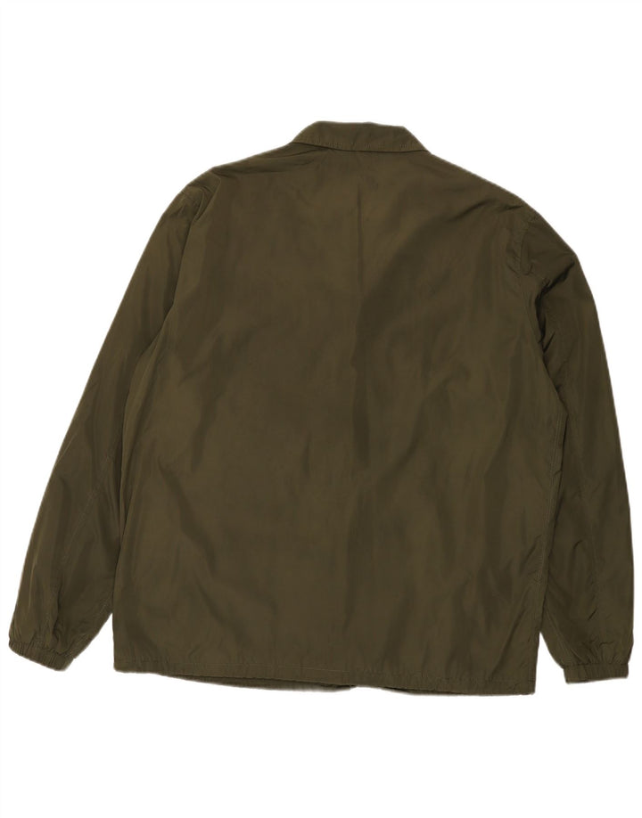 Zara Mens Rain Jacket UK 40 Large Khaki Polyester